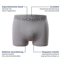 Gomati Herren Seamless Pants (6er Pack) Nahtlose Boxershorts aus Microfaser-Elasthan - Petrol Orange Azure Grey Tones L
