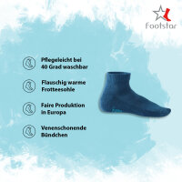 Footstar Damen & Herren Kurzschaft Socken mit Frottee-Sohle (8 Paar) Sneak It! - Jeans 35-38