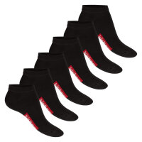 kicker Damen & Herren Sneaker Socken (6 Paar) - Schwarz 35-38