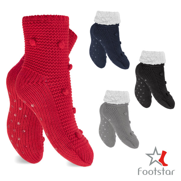 Footstar Damen weiche Winter Socken Stoppersocken ABS