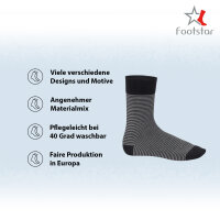 Footstar Herren Motiv Socken (10 Paar) Baumwoll Socken...