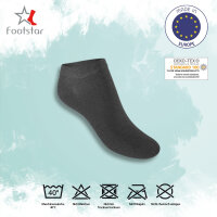 Footstar Herren & Damen Sneaker Socken (10 Paar) Kurze Sportsocken aus Baumwolle - Sneak It! - Anthrazit Schwarz 35-38