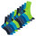 Footstar Kinder Baumwoll Socken (10 Paar) mit abgesetzter Ferse und Spitze - Caribbean 35-38
