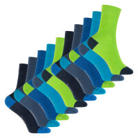 Footstar Kinder Baumwoll Socken (10 Paar) mit abgesetzter...
