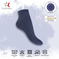 Footstar Herren & Damen Kurzschaft Socken (10 Paar) - Sneak it! - Jeanstöne 35-38