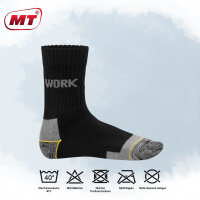 MT Herren Arbeits- und Freizeitsocken (12 Paar), Robuste Work Socken - WORK-Logo 39-42