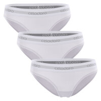 Celodoro Damen Bikini Slip mit Webgummi-Bund (3er Pack)...