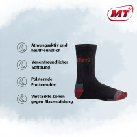 MT Herren Arbeits- und Freizeitsocken (12 Paar), Robuste Work Socken - Schwarz 39-42