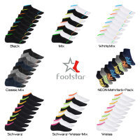 Footstar Herren & Damen Sneaker Socken (8 Paar), Kurze Sportsocken im Neon Look - Neon Glow - Schwarz 35-38