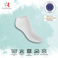 Footstar Herren & Damen Sneaker Socken (10 Paar), Kurze Sportsocken aus Baumwolle - Sneak It! - Weiß 43-46