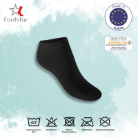 Footstar Herren & Damen Sneaker Socken (10 Paar), Kurze Sportsocken aus Baumwolle - Sneak It! - Schwarz 35-38