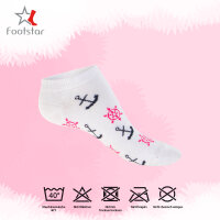 Footstar Damen Motiv Sneaker Socken (8 Paar), Kurze...