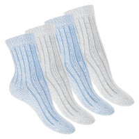 Footstar Damen Kuschel Socken (4 Paar) Warme und...