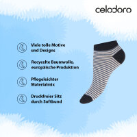 Celodoro Damen Süße Eco Sneaker Socken (10 Paar) Kurzsocken aus regenerativer Baumwolle - Princess Blue 35-38