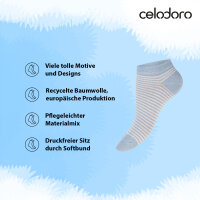 Celodoro Damen Süße Eco Sneaker Socken (10 Paar) Kurzsocken aus regenerativer Baumwolle - Pink Carnation 35-38