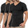 Celodoro Herren Business T-Shirt V-Neck (3er Pack) - Schwarz S