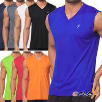 CFLEX Herren Sport Shirt Fitness Muscle-Shirt Sportswear Collection - Schwarz L