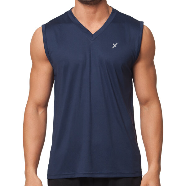 CFLEX Herren Sport Shirt Fitness Muscle-Shirt Sportswear Collection - Navy L