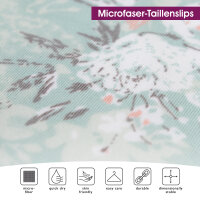 Celodoro Damen Taillenslip (6er Pack) Microfaser-Slip mit Blümchen-Muster - Grau Multicolor M (40-42)