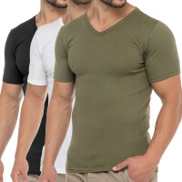 Celodoro Herren Business T-Shirt V-Neck (3er Pack) -...