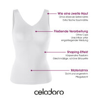 Celodoro Damen Form-Top - Seamless Unterhemd mit Shaping-Effekt - Beige M
