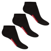 kicker Damen & Herren Sneaker Socken (3 Paar) - Schwarz 35-38