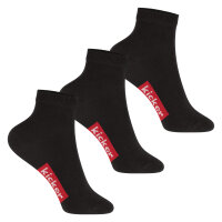 kicker Kinder Kurzschaft Socken (3 Paar) Schwarz 23-26