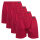 Gomati Herren Jersey Boxershorts (4 Stück) Stretch Unterhose aus Baumwolle - Deepred 4XL/10