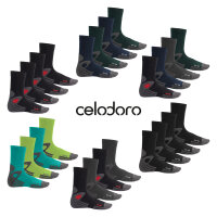 Celodoro Damen und Herren Trekking-Socken (4 Paar), Arbeitssocken mit Frotteesohle