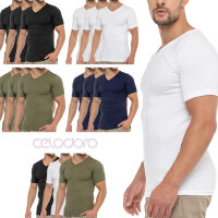Celodoro Herren Business T-Shirt V-Neck (1er oder 3er...