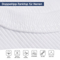 Celodoro Herren Unterhemd (5er Pack) Doppelripp Tanktop aus Baumwolle
