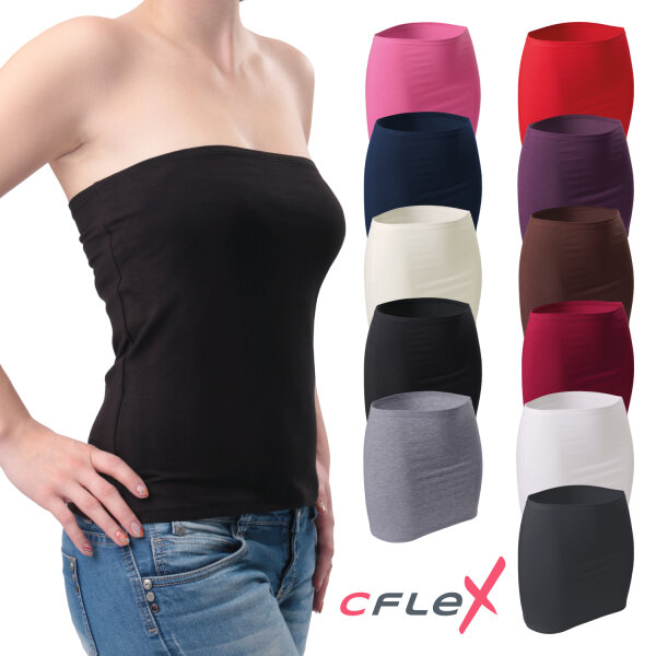 CFLEX Damen Variotube-Nierenwärmer, Shirtverlängerung, Minirock aus Baumwolle