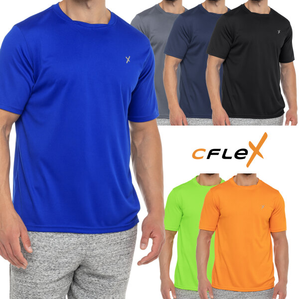 CFLEX Herren Sport Shirt Fitness T-Shirt piqué Sportswear Collection