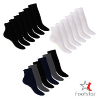 Footstar Damen Bambus Kurzschaft Socken (6 Paar), Quarter...