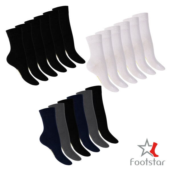 Footstar Damen Bambus Socken (6 Paar), Klassische Socken aus nachhaltiger Viskose