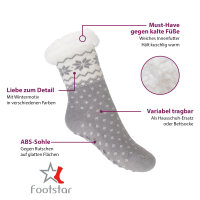 Footstar Damen und Herren Winter Haussocken (1 Paar)...