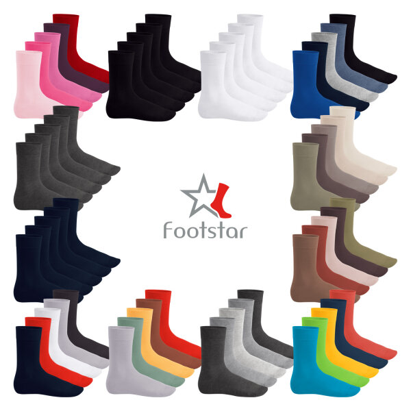 Footstar Herren & Damen Baumwollsocken (10 Paar), Klassische Socken aus Baumwolle - Everyday!