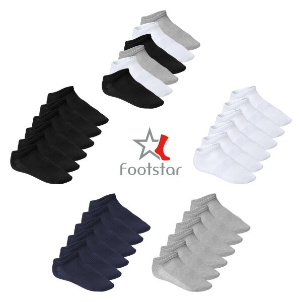 Footstar Damen & Herren Fitness Sneaker Socken (6 Paar) Kurzsocken mit Mesh-Strick