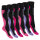 Footstar Damen Winter Kniestrümpfe (6 Paar) Vollfrottee Socken mit Thermo Effekt - Mix 39-42