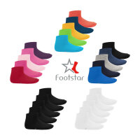 Footstar Kinder Kurzschaft Socken (10 Paar) Quarter...