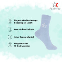 Footstar Kinder Wochentage Socken (7 Paar) Bunte Socken für Jungen und Mädchen