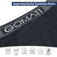 Gomati Herren Seamless Pants (3er Pack) Nahtlose Boxershorts aus Microfaser-Elasthan - Petrol Orange Azure L