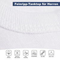 6er Pack Herren Unterhemd FEINRIPP Classic Tank Top Weiss Größe 3XL
