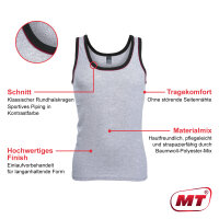 MT Herren Melange Tank-Top (5er Pack) Baumwoll Feinripp Unterhemden ärmellos - Mix mit Schwarz & Grau 10 (4XL)