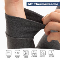 MT Herren Ski- und Thermounterhemd - Winter Unterwäsche Langarm - Blau M