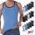 MT Herren Melange Tank-Top (5er Pack) Baumwoll Feinripp Unterhemden ärmellos - Mix mit Grün und Rot 9 (3XL)