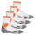 CFLEX Damen und Herren Running Funktions-Socken (4 Paar) Laufsocken - Weiss-Orange 35-38