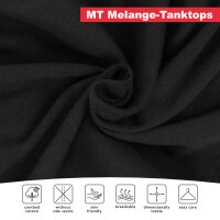 MT Herren Melange Tank-Top (5er Pack) Baumwoll Feinripp Unterhemden ärmellos - 5farb-Pack mit Blau 10 (4XL)