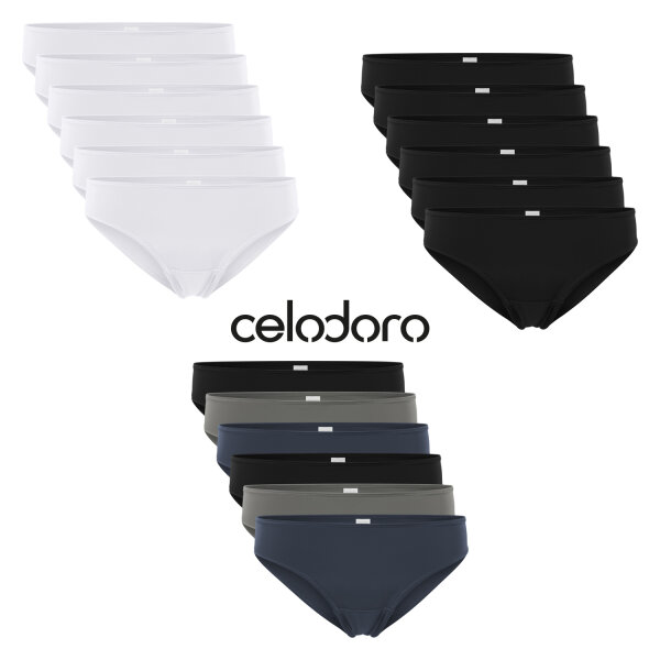 Celodoro Damen Bikini Slip (6er Pack), Klassische Unterhose aus Quick Dry-Fasern