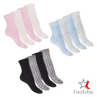 Footstar Damen Kuschel Socken (4 Paar) Warme und...